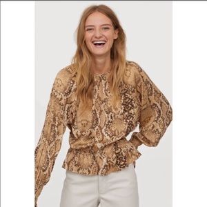 Snakeskin Print Blouse